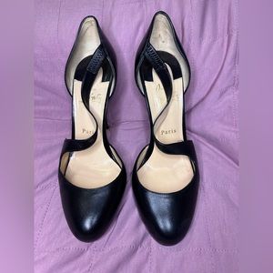 Christian Louboutin Shoes Black Catchy One Heels 100 Pump Size 39.5